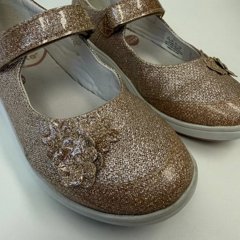 Stride Rite Girls' Holly-Adapt Dress Shoes Size 13.5 Rose Gold School Fancy